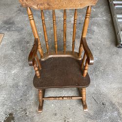 Vintage Wooden Child’s Rocking Chair.