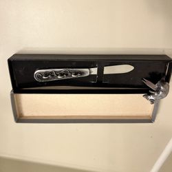 Vintage 1977 Metzke tVintaged Pewter Mice Spreader & Mouse Cheese Pick