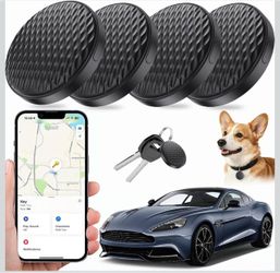 Mini GPS Tracker for Vehicles No Subscription (iOS Only) - 2 Pack Car Tracker Tag with Audio, Hidden Tracking Device Work with Find My for Kids, Dogs,