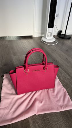 Michael Kors Selma Satchel Medium In Fuchsia Pink