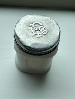 Vintage ponds milk glass container cold cream