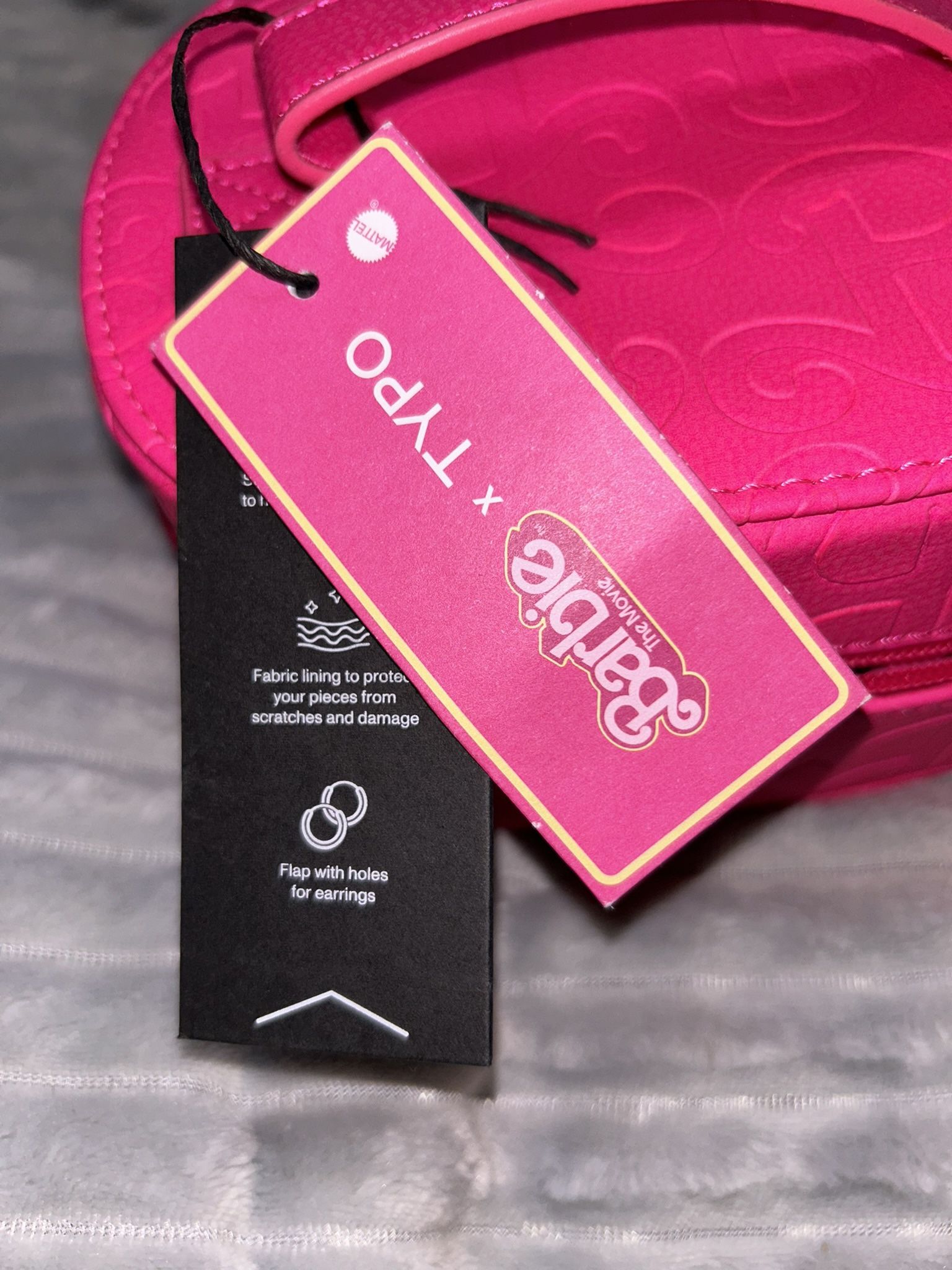 Barbie x Typo Jewellery Case In Sizzle Pink - New With Tags
