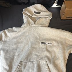 Light Oatmeal Fear Of God Essentials Pullover Hoodie
