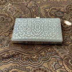Silver Rhinestone Clutch