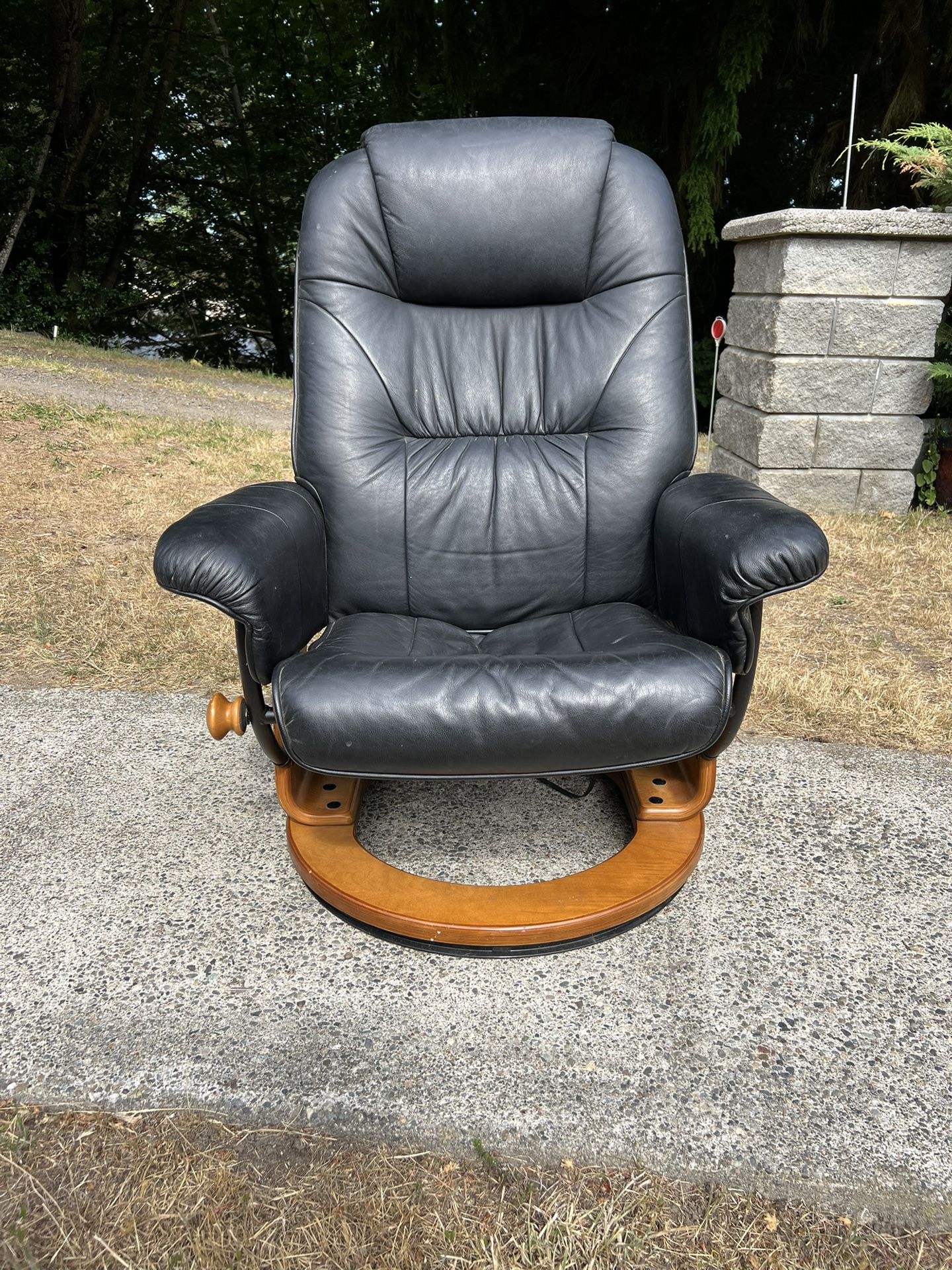 Clean Black Reclining Chair