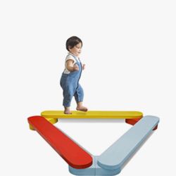 Autirinee Balance Beam Stepping Stones, Wooden Montessori Toy, Build Coordination and Gross Motor Skills, Gymnastics Obstacle Course Indoor&Outdoor, T