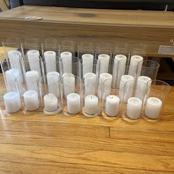 Hurricane Candles With Vase ( Yummi Candles) 