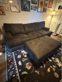 Couch with ottoman