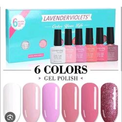 Lavender Violets UV LED Soak Off Nail Gel Polish Salon Pinks (Pack Of 6)