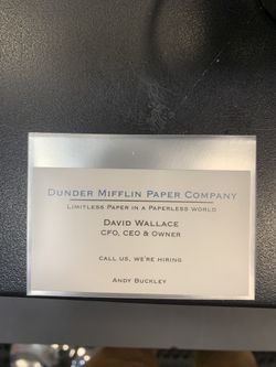 David Wallace’s Business Card!