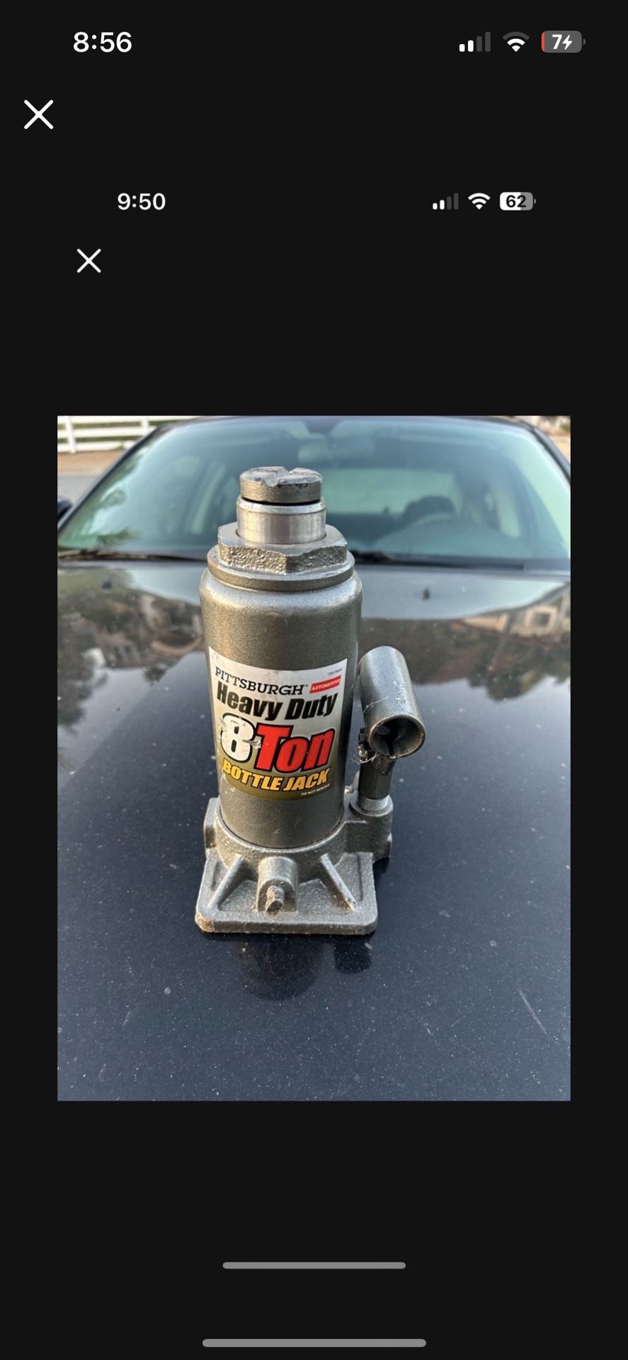 Pittsburgh 8 Ton Bottle Jack Missing Handle