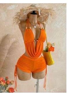 Orange shirt and short  set