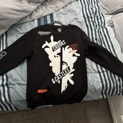 Crooks & Castles Black And White Crewneck Sweater