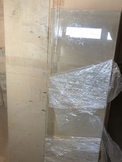 (2) Pieces Of Glass Shelving 14”x 52” And 13.5” X 48” FREE