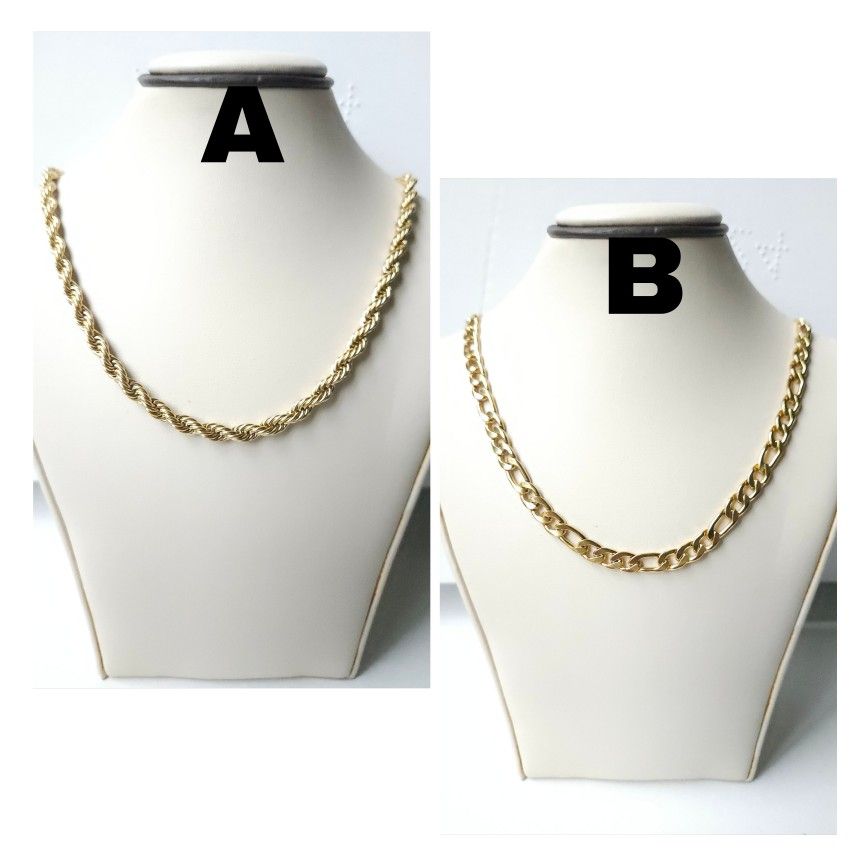 5MM Gold Stainless Steel Figaro Rope Chain