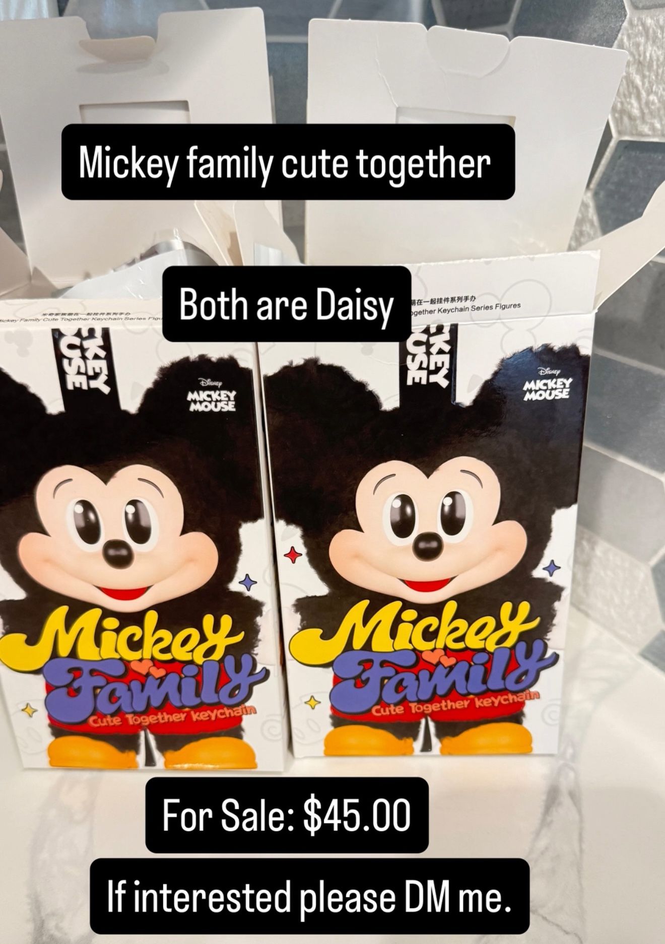Mickey Family Cute Together Keychain
