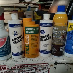 Variety Of Grout Sealer And Mildew Remover