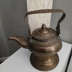 Antique Malay Minang Kabau Brass Kettle 