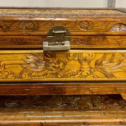 Antique Asian dragon chest
