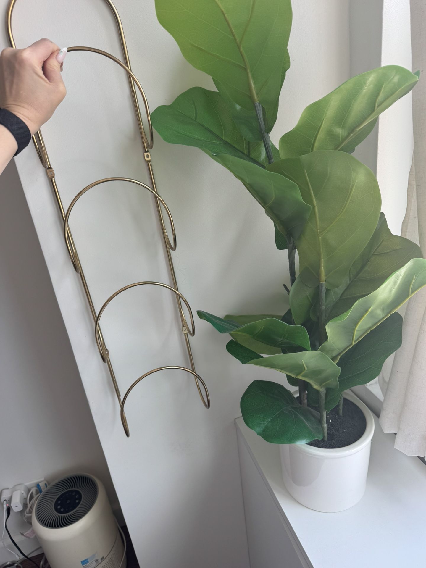 Home goods (wine Rack And Faux Plant) 