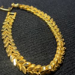 Wheat Plated Bracelet 7.09 Inch