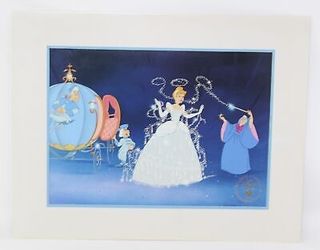Walt Disney Masterpiece Exclusive Commemorative Cinderella 1995 Lithograph