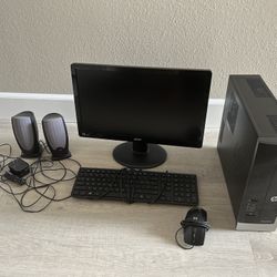 Full Computer Set with HP Pavilion Slimeline 400 Desktop and Acer monitor