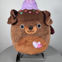 14" Squishmallow Rico The Brown Dog Ice Cream Plush