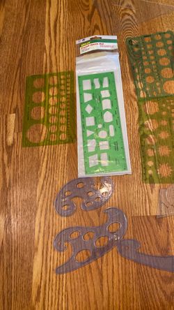 Drafting Stencil and French Curve Set