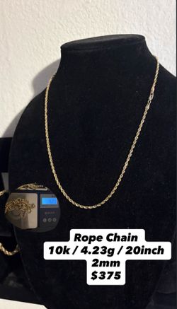10k solid rope chain