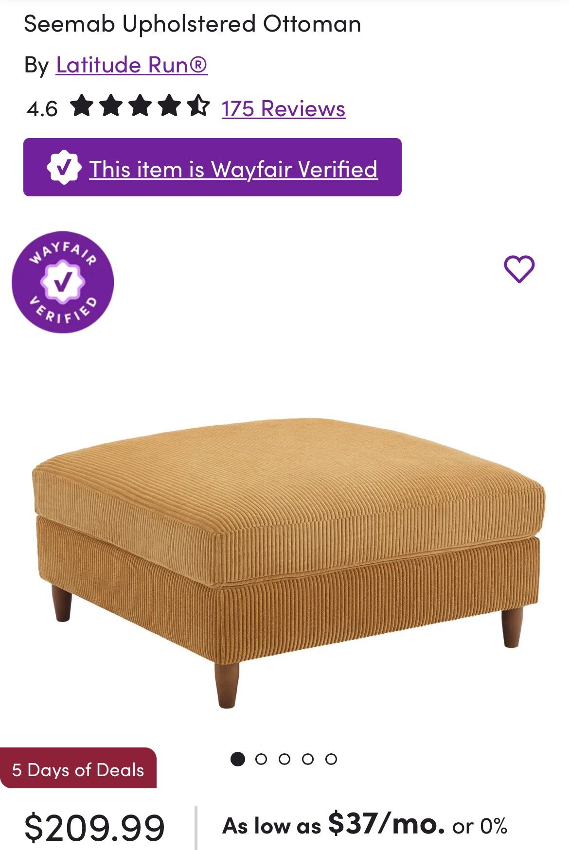 Yellow Ottoman