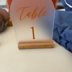 Table Numbers For Wedding
