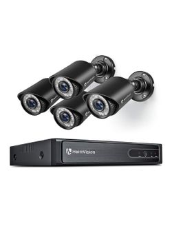 1080P Security Camera System, 8CH 5MP-Lite DVR 4Pcs 1920TVL Outdoor Wired CCTV Camera with Night Vision, Motion Alert, No Hard Drive