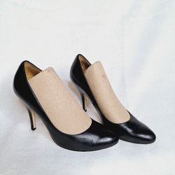 Enzo Angiolini Ladies Heels Pumps Shoes Black Leather Size 7.5