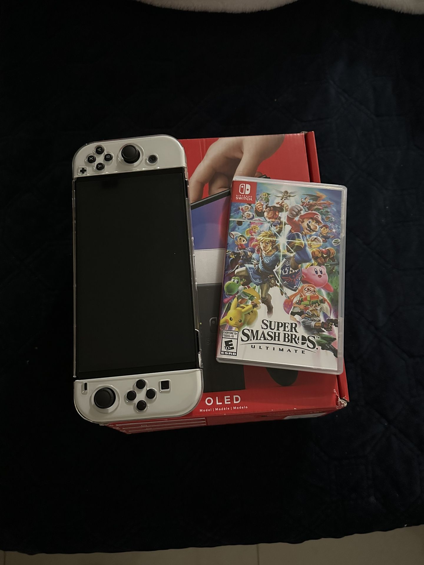 Nintendo Switch Oled Model With Super Mario Smash Bro