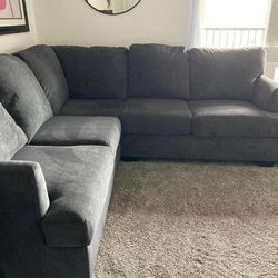 Dark Grey Sectional Couch Gently used