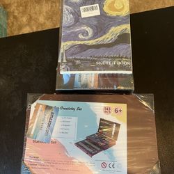 Last 2 Pack ❗️145 Pcs Kid Art Set/ Painting Set (Crayons, Oil Pastels, Colored Pencils, Watercolor Cakes, Sharpen) -sealed