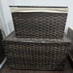 2 SONGMICS Storage Baskets with Lid