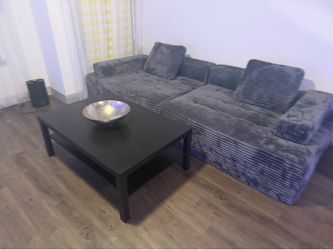Large Gray Sectional Couch — $200