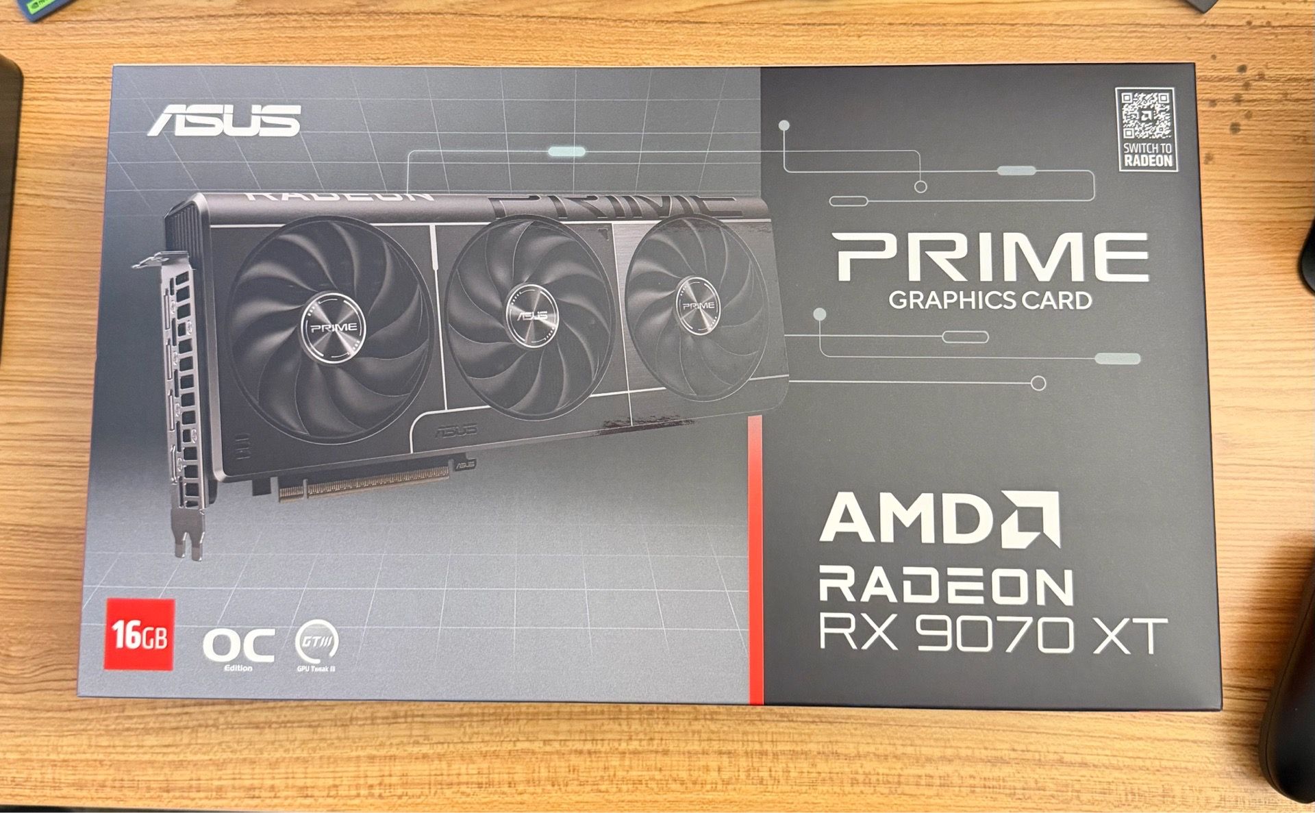 AMD ASUS Prime Radeon RX 9070 XT OC 16GB Graphics Card GPU