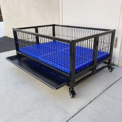 New In Box $100 Dog Whelping Cage 41” Kennel w/ Plastic Tray and Floor Grid 41x29x15” inches