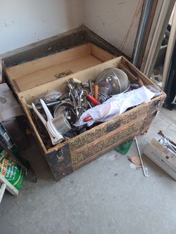 Trunk of Antique Kitchen Tools