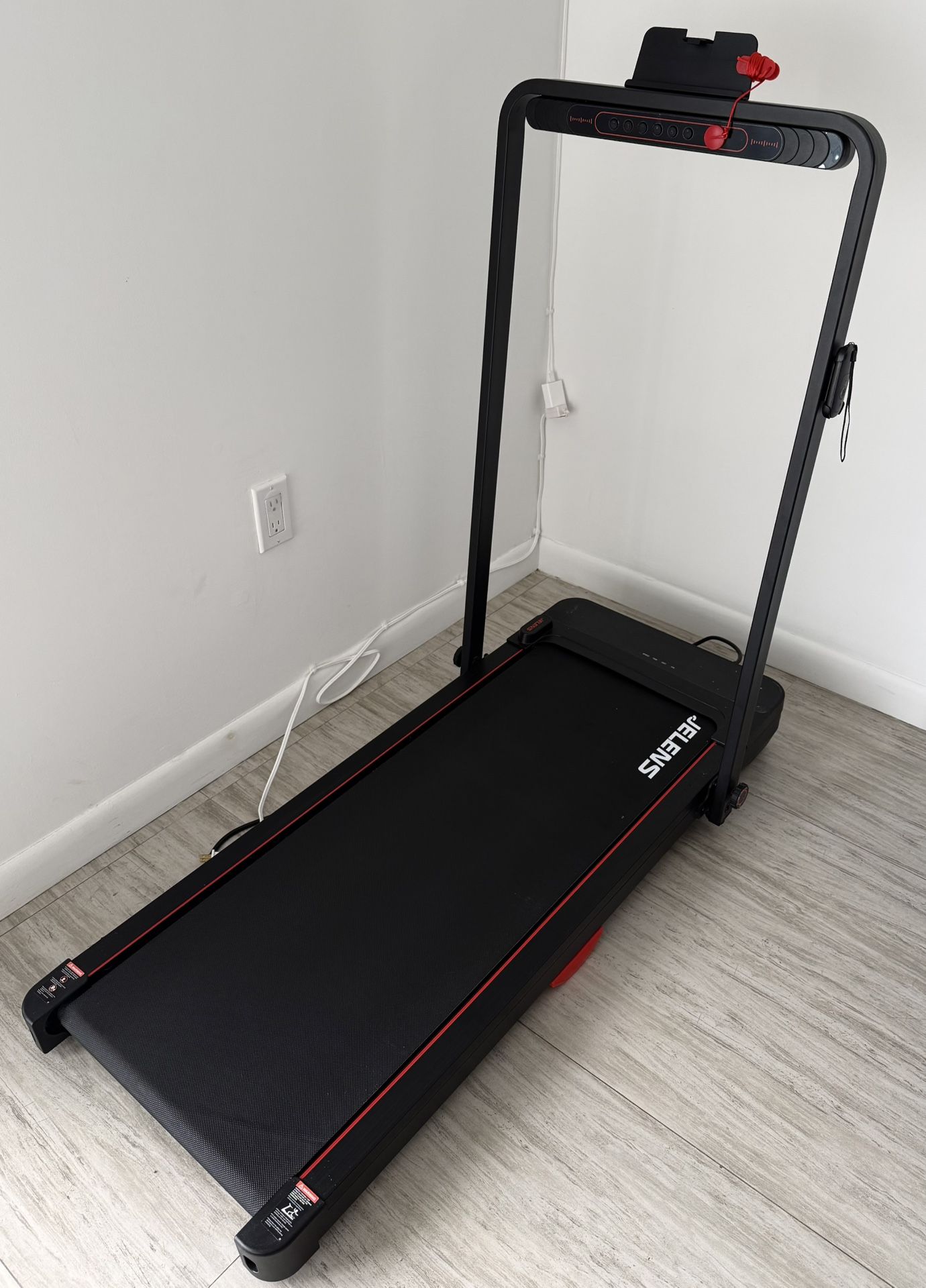 2 in 1 Treadmill, Walking Pad With Remote Control LED Display, Portable for Home/Office, 2.5HP Folding, 265lbs Weight Capacity