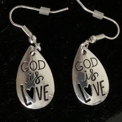 God is Love Dangle Earrings