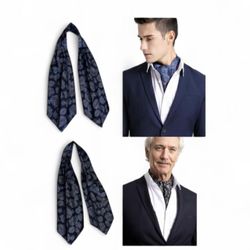 Vintage Pure Soie Men's Tie Scarf Cravat Ascot 