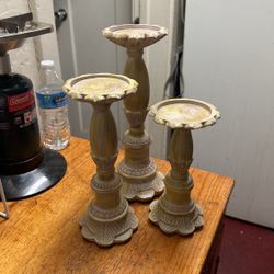 ELEMENT CANDLE HOLDERS SET OF 3!