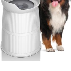 Large Dogs-[15.4-inch high],4.4L No Spill Dog Water Bowl, Adjustable Raised Bowls, Stainless Steel