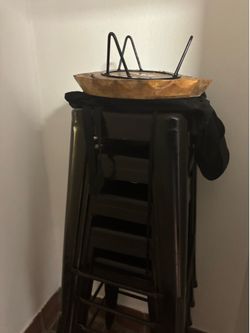 Metal chairs and stools