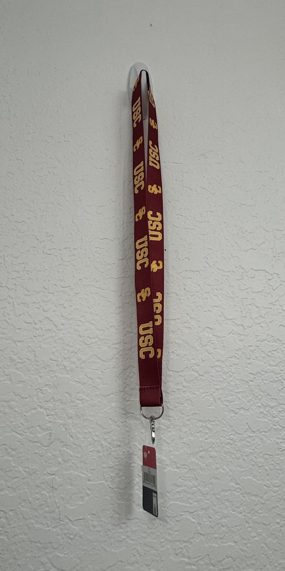 NWT USC Trojans Satin Lanyard By Aminco Cardinal Red Gold