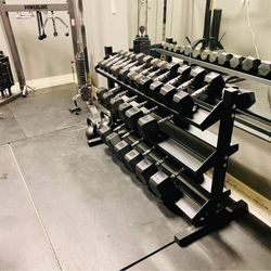 New Rubber Hex Dumbbells MOST SIZES AVAILABLE +